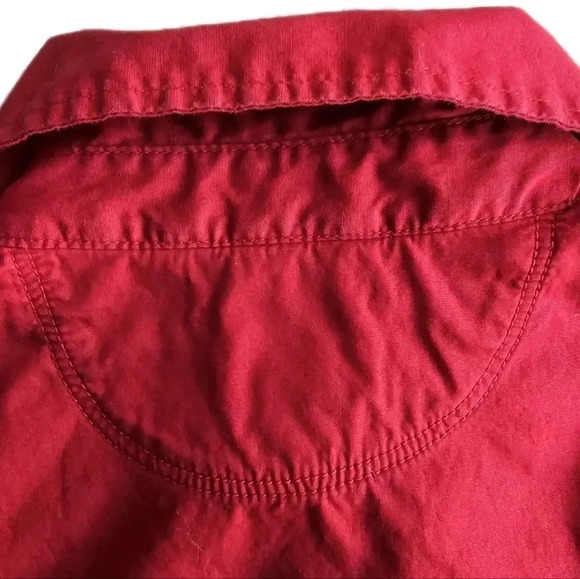 Converse One Star, Size XS, Red Long Sleeve Button-Down Shirt - Picture 8 of 11
